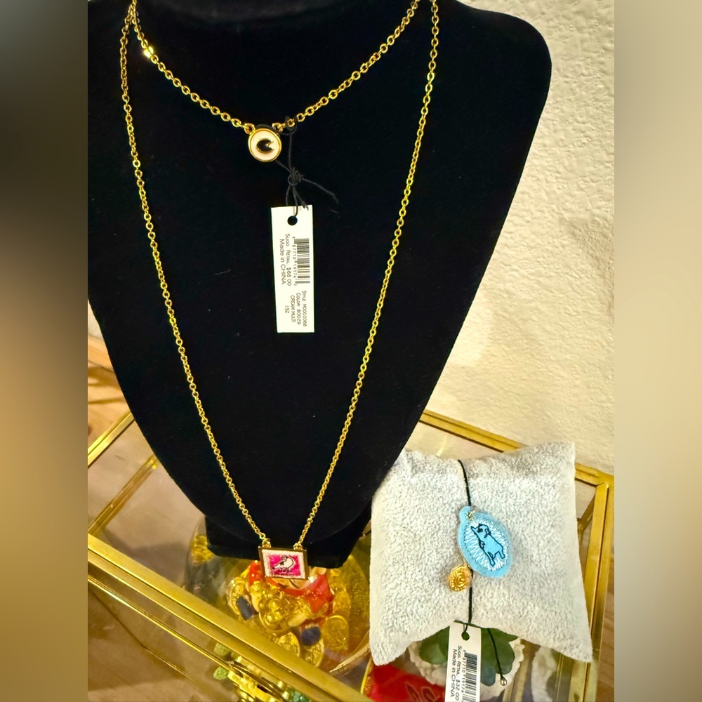 Marc by Marc Jacob’s long Square Logo Chain & Adjustable Bracelet